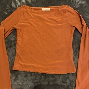 Pink Rose Women's Rust Long Sleeve Top